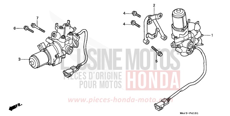 ABS MODULATOR (ST1100AT/AV/AW) for Pan-European ABS TASMANIA GREEN ME (G142) from 1997